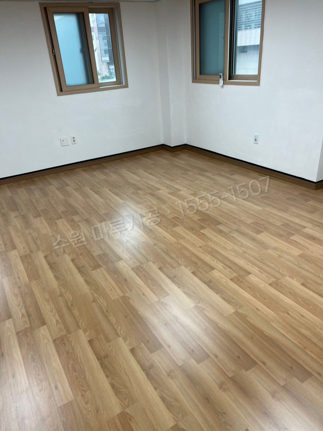 수원 장안구 정자동 마루시공 바닥공사업체 강화마루 동화 클릭S 아카시아1 시공 후